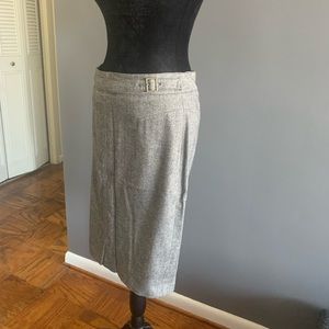 Ann Taylor Wool Blend Pencil Skirt, Grey, Sz 4